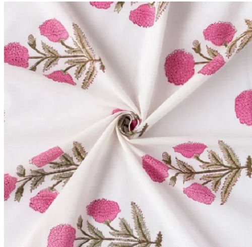 Skin Friendly Washable 350 GSM Cotton Floral Printed Fabric For Garments