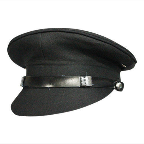 Water Resistant Adjustable Light Weight Polyester Black Security Guard Caps