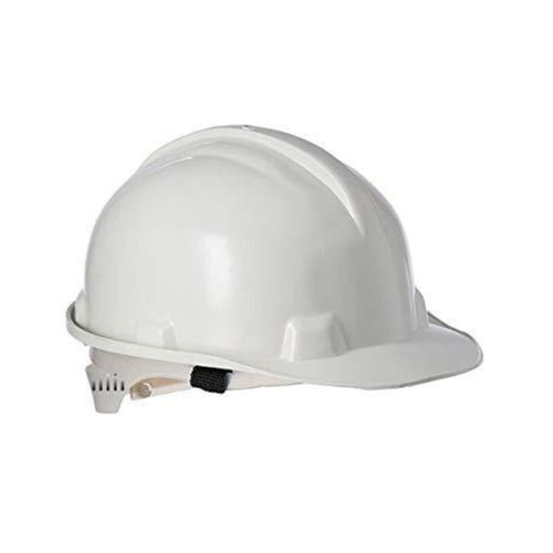 white colored PVC safety helmet