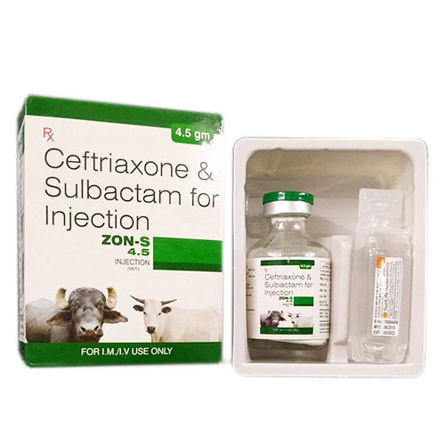 ZON-S 4.5 Ceftriaxone And Sulbactam Veterinary Antibiotic Injection