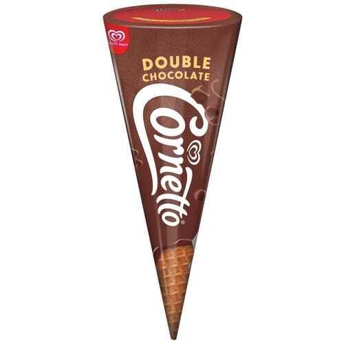 Double Chocolate Cornetto Ice Cream - 120 Mg, 18% Fat, Eggless, Real Cashew & Chocolate Cream, 2-month Shelf Life