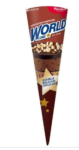 150 Ml Sweet And Delicious Chocolate Flavor Double Belgian Ice Cream Cone Fat Contains (%): 9 Grams (G)