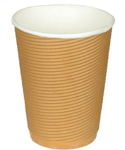 Off White 250 Ml Eco Friendly Round Ripple Paper Disposable Coffee Cups