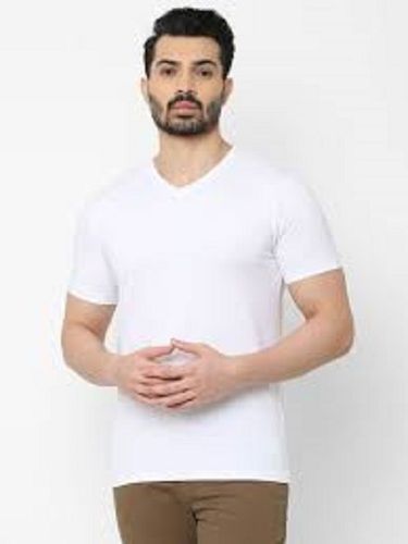 Men Half Sleeves V Neck Cotton T Shirts Age Group: Customized