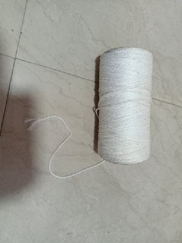 Recycle Yarn - 100% Polyester, 1500 Meter Length, White Color | Durable, Eco-Friendly, Tear-Resistant, Good Quality, Glossy Finish