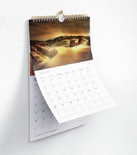 Eco-Friendly 10 X 15 Inch Art Paper New Year Wall Calendar