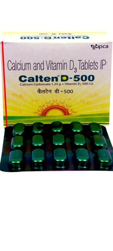 Calten D-500 कैल्शियम और विटामिन डी टैबलेट, 3 X 15