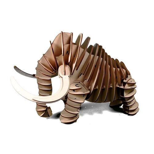 Lime Shades 3D Model Of Mammoth In Form Of Puzzle Diy Kit Age Group: 3+