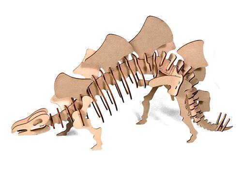 Lime Shades 3D Model Of Stegosaurus Dinosaur In Form Of Puzzle Diy Kit Age Group: 3+ Years