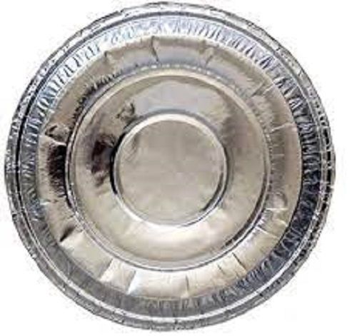 Round Shape Disposable Silver Paper Plate For Party Use