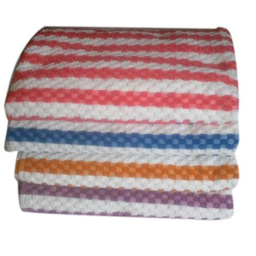 Golden Striped Printed Cotton Towel, Weight: 350 Gsm