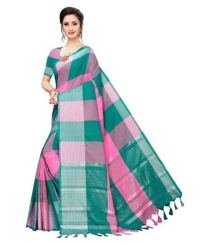 Women Breathable Comfortable And Fashionable Printed Cotton Sarees