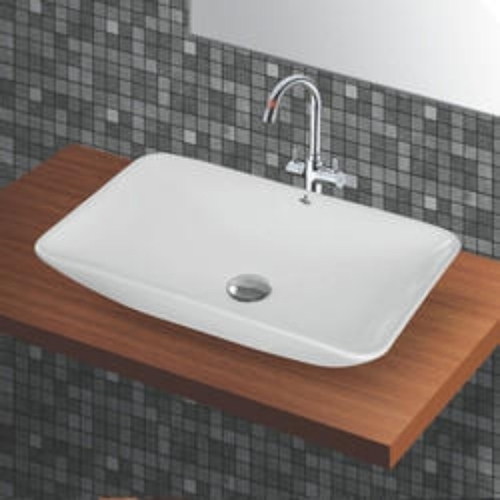 Cotton Ceramic Polish Finish Scratch Resistance Premium Design White Table Top Wash Basin