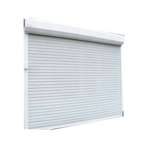 White Industrial Iron Rolling Shutter