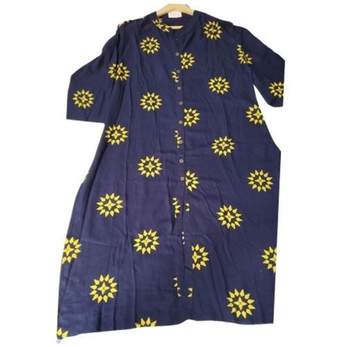 Ladies Printed Long Cotton Kurti