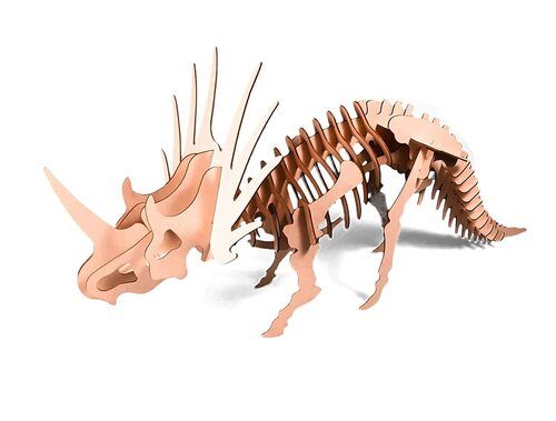 Lime Shades 3D Model Of Styracosaurus Dinosaur In Form Of Puzzle Diy Kit Age Group: 4+