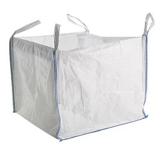 White Plain Flexiloop Handle Pp Plastic Jumbo Bag, 100 Kilogram Storage 