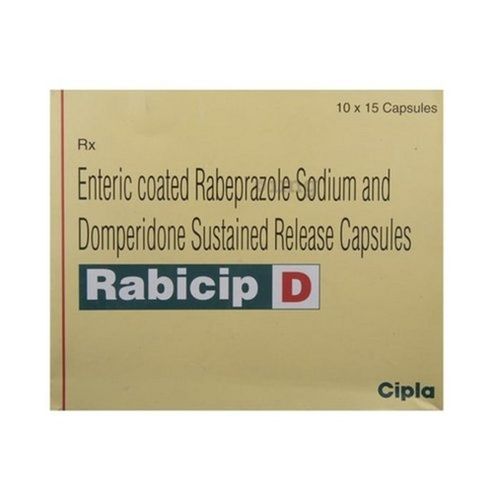 Rabicip D Rabeprazole सोडियम (Ec) और डॉम्परिडोन (Sr) कैप्सूल, 10x15 पैक