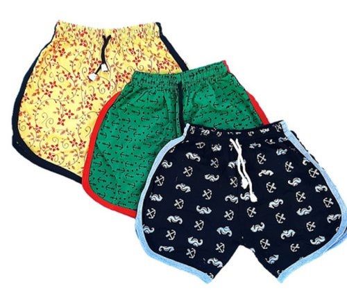 Unicolor Party Wear Cotton Shorts