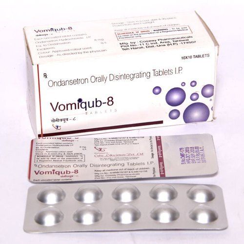 Vomiqub-8 Ondansetron मौखिक रूप से विघटित गोलियां, 10X10 Alu Alu आवेदन: औद्योगिक