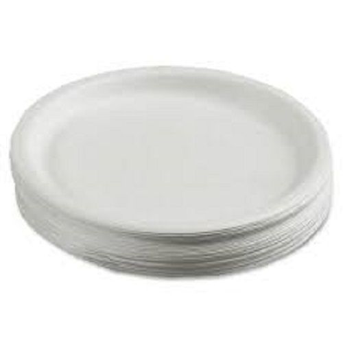 Highly Durable Strong Sustainable Round White Plain Disposable Paper Plate