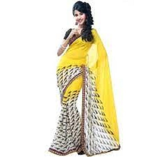 Ladies Sarees - Crepe Fabric, Regular Fit | Lightweight, Breathable, Quick Dry, Fade & Wrinkle Resistant, Neatly Stitched, Skin-Friendly, Easy Washable, Casual Wear