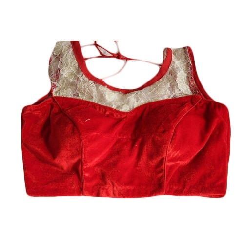 Ladies Skin Friendly Comfortable And Stylish Sleeveless Red Blouse Bust Size: 36 Inch (In)