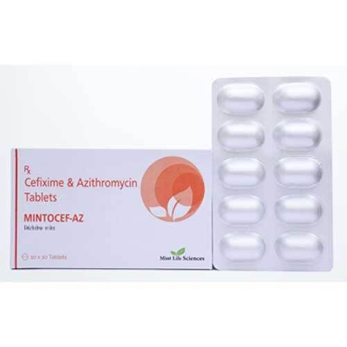 MINTOCEF-AZ Cefixime And Azithromycin Antibiotic Tablets, 10x10 Alu Alu
