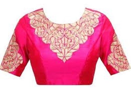 Skin Friendly Comfortable Half Sleeves Silk Ladies Blouse