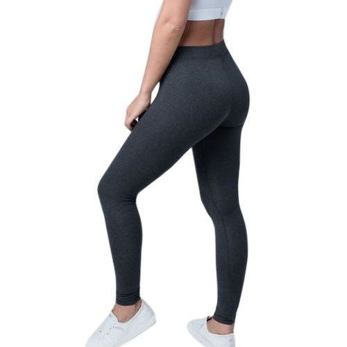 Automatic Slim Fit Black Color Plain Lycra Churidar Ladies Leggings For Casual Wear