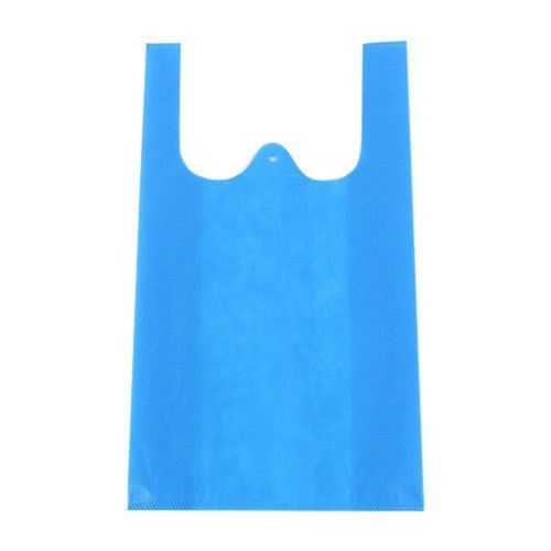 Eco Friendly Recyclable Blue Plain Non Woven Carry Bag