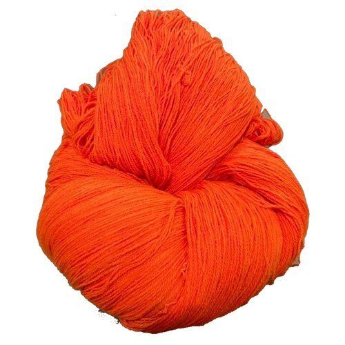 Simple Comfortable Smooth Finish Orange Acrylic Knitting Yarn