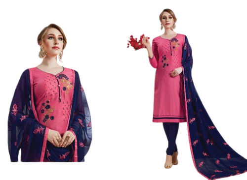 Pink Color Nysaa Designer Full Sleeves Unstitched Suit