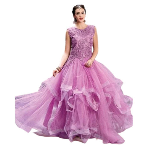 Pink Color Ladies Party Wear Gown