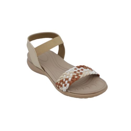 Beige Medicated Ladies Lightweight Soft Sandal Premia 01 / Black-37