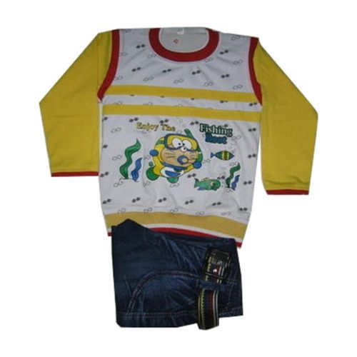 Multi Color Kids Full Sleeves Baba Suit