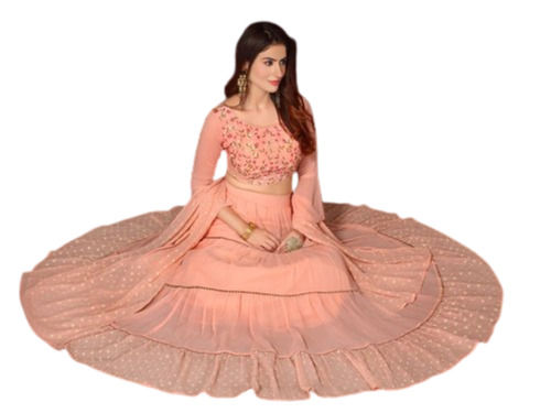 Peach Color Gorgeous Skirt Set