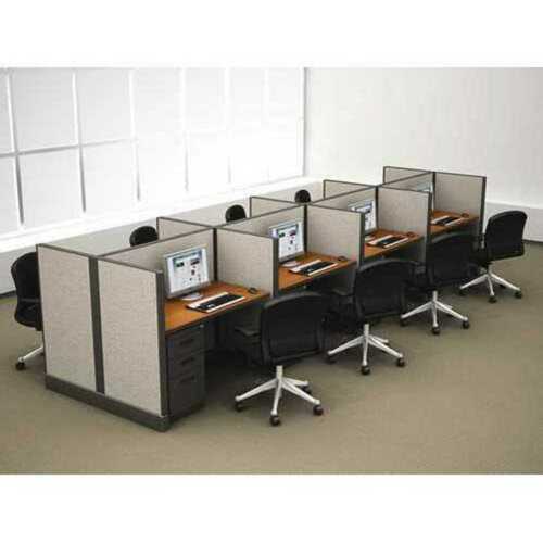 Silver Rectangular Shape Computer Workstation(Attractive Design And Easy To Place)