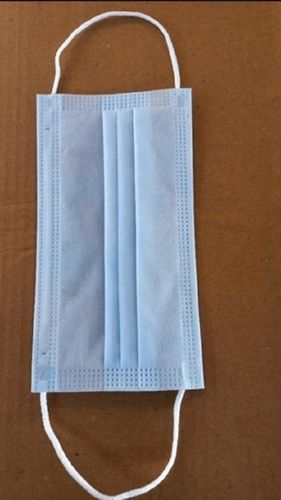 White Surgical Fluid Resistance 3 Ply Antimicrobial Face Mask, Ear Loop