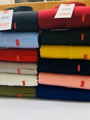 Uni Color Plain Shirts For Men'S