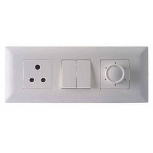 Plastic 280 Voltage And 15 Ampere Current White Color Modular Switches