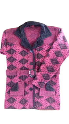Pink Antimicrobial Long Sleeves V Neckline Printed Pullover Ladies Woolen  Sweater at Best Price in Khalilabad