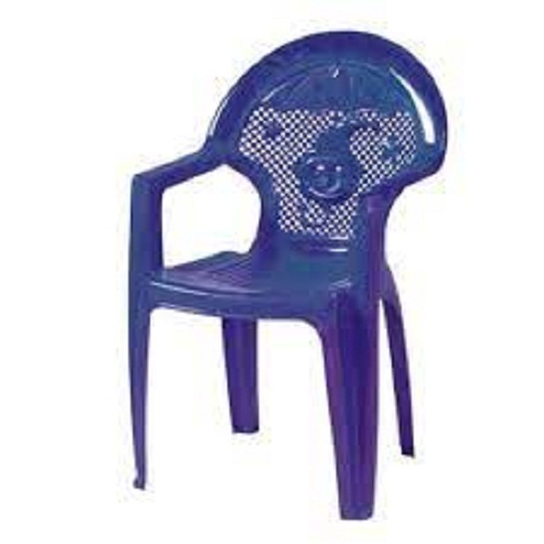 Blue PVC Plastic Chair - 760x900x850mm, Lightweight, Medium-Back Design, Durable, Washable, High Comfort Seating