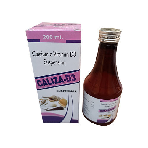 CALIZA-D3 Calcium Carbonate And Vitamin D3 Oral Suspension, 200 ML