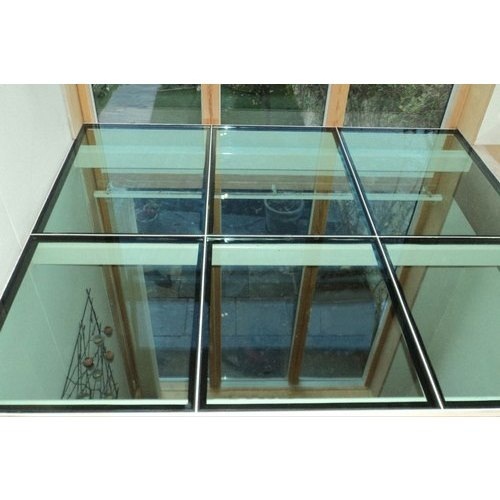 Lubricated Dust Resistant Rectangle Plain Structural Glass Floor