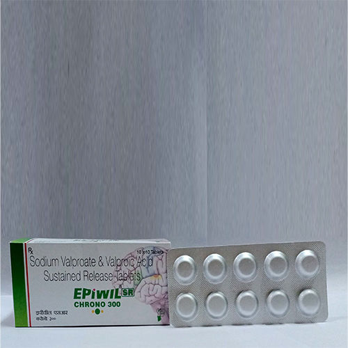 Epiwil-300 Sr सोडियम वैल्प्रोएट और वैल्प्रोइक एसिड सस्टेन्ड रिलीज़ टैबलेट, 10x10 अलु अलु