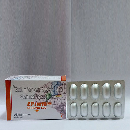 EPIWIL-500 SR Sodium Valproate And Valproic Acid Sustained Release Tablet, 10x10 Alu Alu