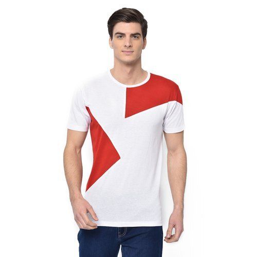 Men'S Breathable Short Sleeves O Neck Plain Cotton T-Shirts For Daily Wear Application: Railway