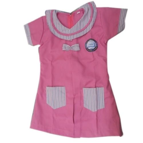 Pink Color Nursery Girls School Frock Application: Bird Protection at ...