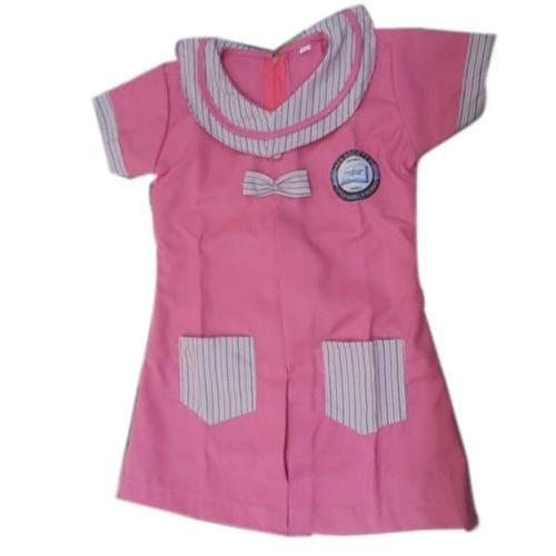 Pink Color Nursery Girls School Frock